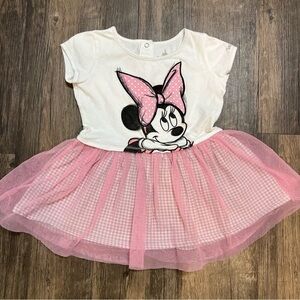 Disney Park Minnie Mouse Short Sleeves Tulle Dress Size 4